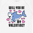 thumbnail image 4 of Inktastic Will you be my Valentine with Cute Shark and Hearts Boys or Girls Baby Bodysuit, 4 of 5