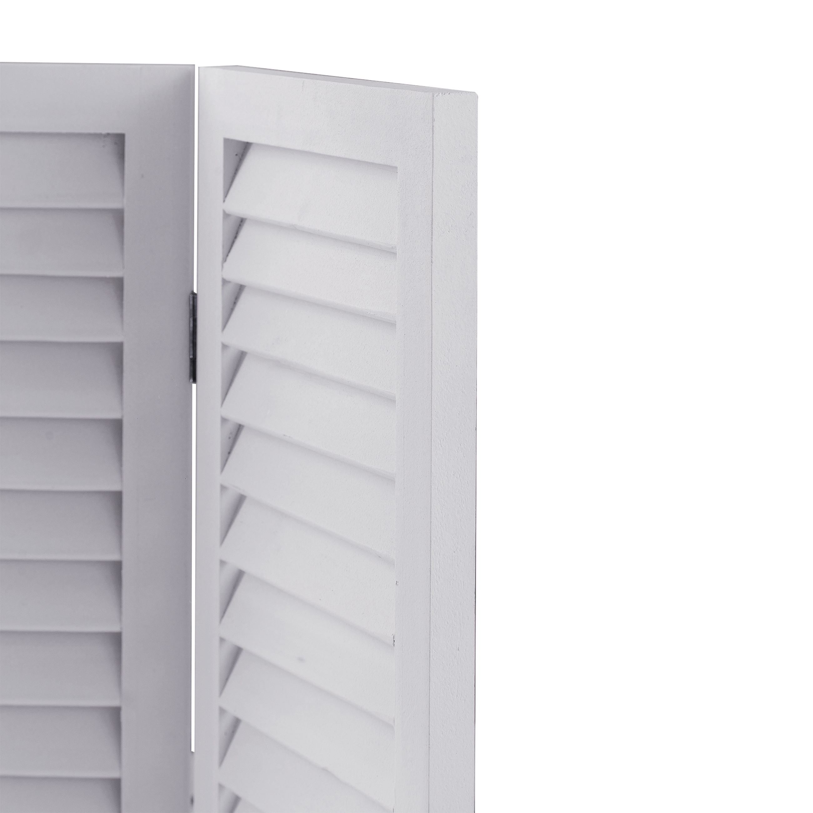 SOFE Wood Short Room Divider 3 Panel, 2.6 Ft Tall Shutters Folding Divider for Room Separation, White Room Partitions and Dividers Freestanding, Foldable Wall for Home Bedroom Office