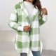 thumbnail image 1 of Chaquetas y abrigos casuales con capucha de manga larga para mujer, chaqueta con capucha a cuadros, cárdigan holgado de felpa de manga larga, blusa para mujer, 1 of 7
