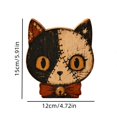 thumbnail image 2 of Vintage Halloween Cat Wooden Block, Primitive Rustic Farmhouse Tabletop Figurine, Tray Desktop Sign, Spooky Wooden Centerpiece Signs for Home Office Halloween Party Decorations(C), 2 of 8