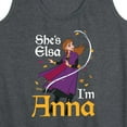 thumbnail image 3 of Disney Frozen 2 - She's Elsa, I'm Anna - Women's Racerback Tank Top, 3 of 5