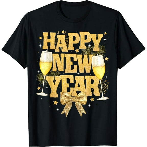 New Years Eve Party Supplies 2025 Happy New Year Fireworks T-Shirt