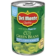 (4 pack) (4 Pack) Del Monte Fresh Cut Blue Lake Cut Green Beans, 50% Less Sodium, 14.5 Oz