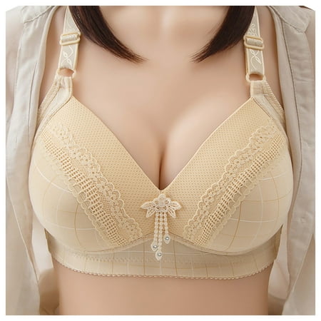 

Sports Bras for Women Pack French Big Open Beautiful U Shaped Suer Ultra Thin Bud Women s Minimizer Bra Beige 44