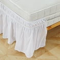 thumbnail image 4 of Elastic Polyester Bed Skirt Ruffle Easy Fit Spread Cover Valance (Queen), 4 of 8