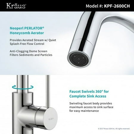 Kraus Oletto Single Handle Kitchen Bar Sink Faucet