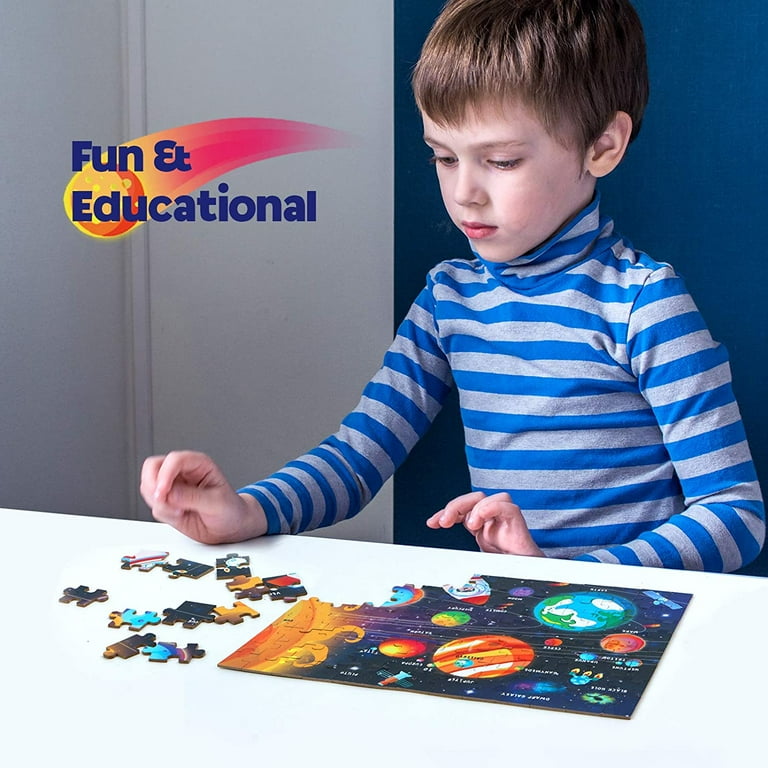 SYNARRY Space Puzzle for Kids Ages 3-8, 104-Piece