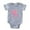 Heather Grey, variant on CafePress - Pretty Pink Bow - Cute Infant Baby Football Bodysuit
