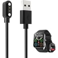 thumbnail image 1 of ccwonima [Lot de 2] pour Chargeur de Montre Intelligente Blackview R50Pro, Câble de Recharge USB Magnétique de Remplacement Compatible avec Accessoires de Montre Intelligente Blackview R50Pro (Noir), 1 of 1