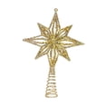 thumbnail image 4 of Christmas Tree Topper Adorno Hueco de Árbol Navideño Ornamento para Festividades Coronador Decorativo de Árbol Adecuado para Decoración Navideña Oficinas y Bares Estrella Dorada, 4 of 8