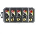 thumbnail image 2 of 5Pcs/Box Metal Rotating Vibration Lure, Rotating Fishing Spoon Attracts Jigs, Winter Trout Hard Baits Tackle, 2 of 10