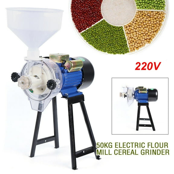 SHZICMY Electric Grinder Mill Grain Wet &Dry Corn Wheat Feed Flour Cereal Machine Funnel