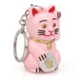 thumbnail image 3 of Accesorio para bolso y llavero rosa con amuleto de gato de la suerte con luz LED activada por voz, 3 of 7
