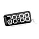 thumbnail image 5 of Reloj despertador digital de noche con 3 niveles de brillo y decoración multifuncional. Marco blanco, 5 of 9