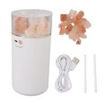 thumbnail image 1 of Salt Lamp Essential Oil Diffuser Humidifier 2 in 1 Pink Salt Crystal LED Night Light for Bedroom Living Room White, 1 of 8