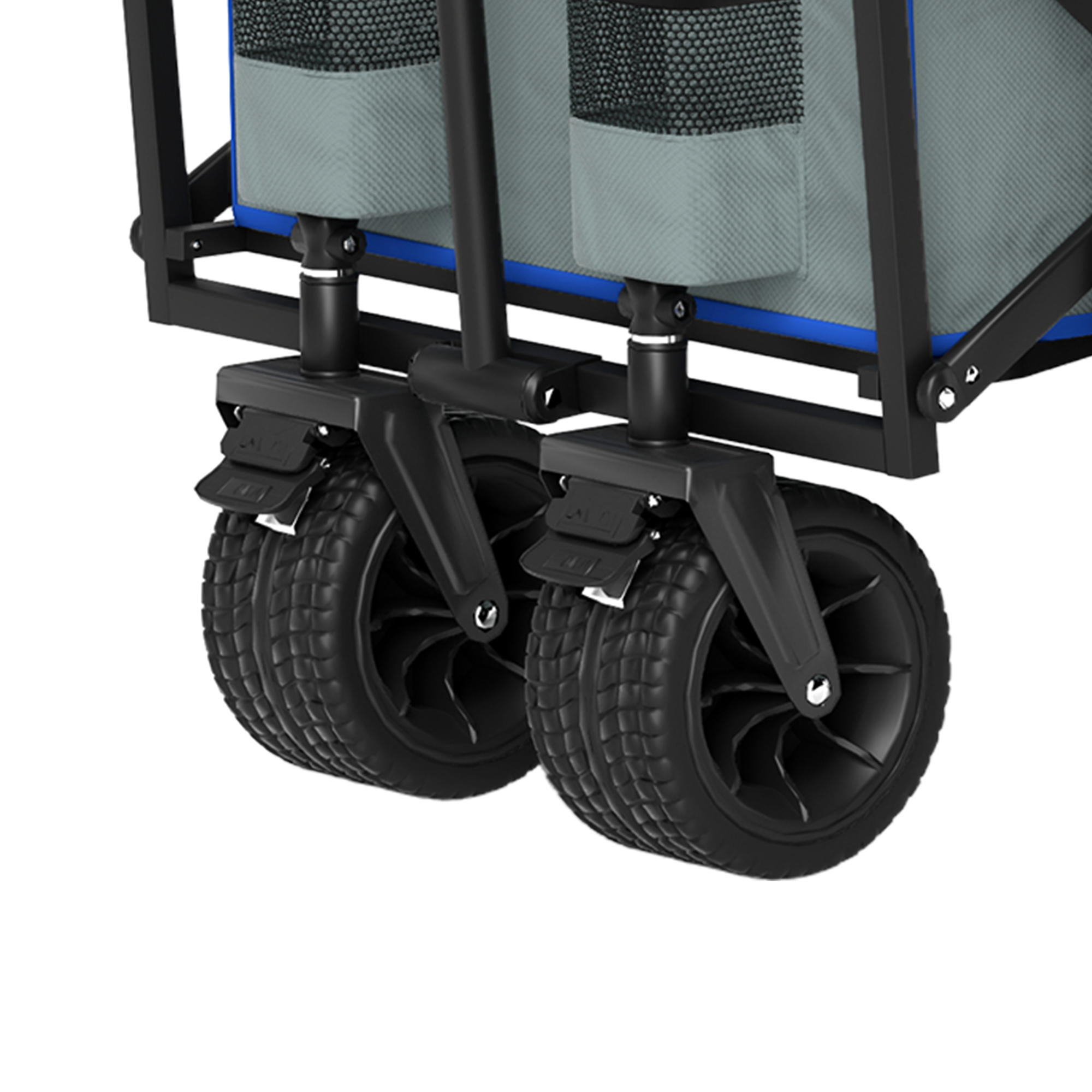 Uforic Large Collapsible Garden Cart - Durable, Convenient, and Versatile Swivel Wheels for Shopping, Picnic, Camping, Sports, Grey