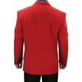 thumbnail image 3 of Sharp Hand Tailored Men 2B Dress Blazer w/1 Pair of Socks, Size 36S-62L - Red 40L, 3 of 4