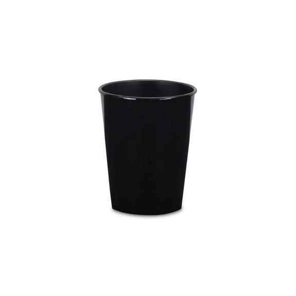 5 in. Round Tapered Recycled Plastic Planter, Black