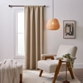 thumbnail image 4 of (2 pack) Better Homes & Gardens Micro Geo Blackout Woven Ladder Single Curtain Panel, 1-Piece, Brownstone, 50" W x 95" L, 4 of 9