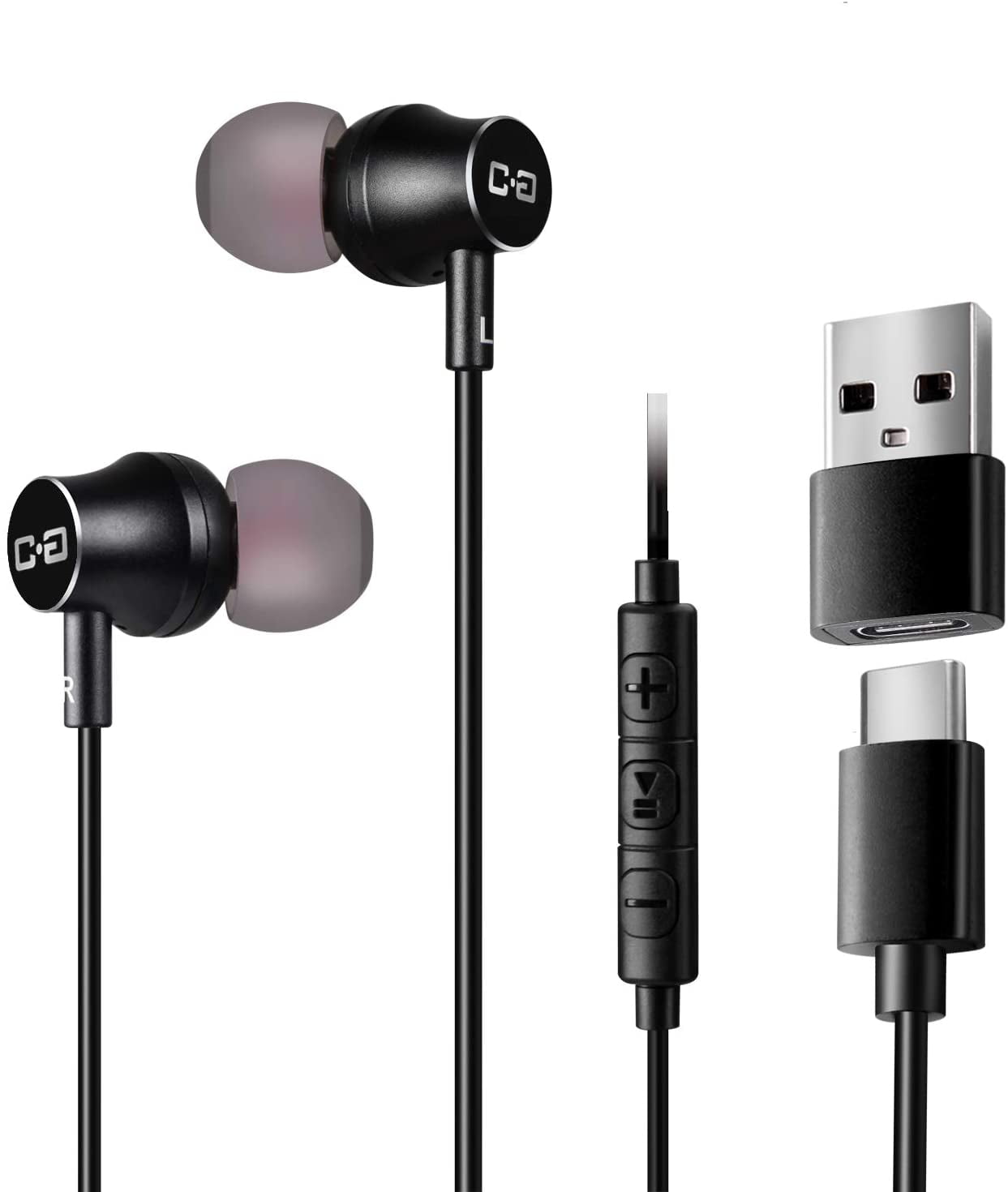 USB C Earbuds Headphones with Mic 