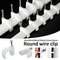 thumbnail image 2 of QHUDLV Round Cable Clips ,Sturdy PVC Nail‑In Design ,Neat Wire Management for Home Office, 2 of 8