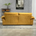thumbnail image 3 of 84" Chenille Loveseat Sofa, Dual-Layer Overstuffed Sofa with 2 Throw Pillows & Memory Foam, Modern Cloud Couch for Small Spaces, Apartment Office, Yellow, 3 of 9