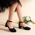 thumbnail image 2 of DREAM PAIRS Kids' Mary Jane Pumps Girls' Low Block Heel Dress Shoes with Hook-and-Loop Strap Comfortable Non-Slip Party Shoes, 2 of 6
