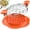 Orange, variant on Chicken Shredder Large Chicken Breast Shredder Tool Twist with Brush&Fork, Visible Meat Shredder Machine, Strong Anti-Slip Strip, Ergonomic Handle, BPA Free, Suitable for Pork Beef Chicken
