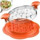 thumbnail image 2 of Chicken Shredder Large Chicken Breast Shredder Tool Twist with Brush&Fork, Visible Meat Shredder Machine, Anti-Slip Strip, Ergonomic Handle, BPA Free, Suitable for Pork Beef Chicken(Orange), 2 of 5