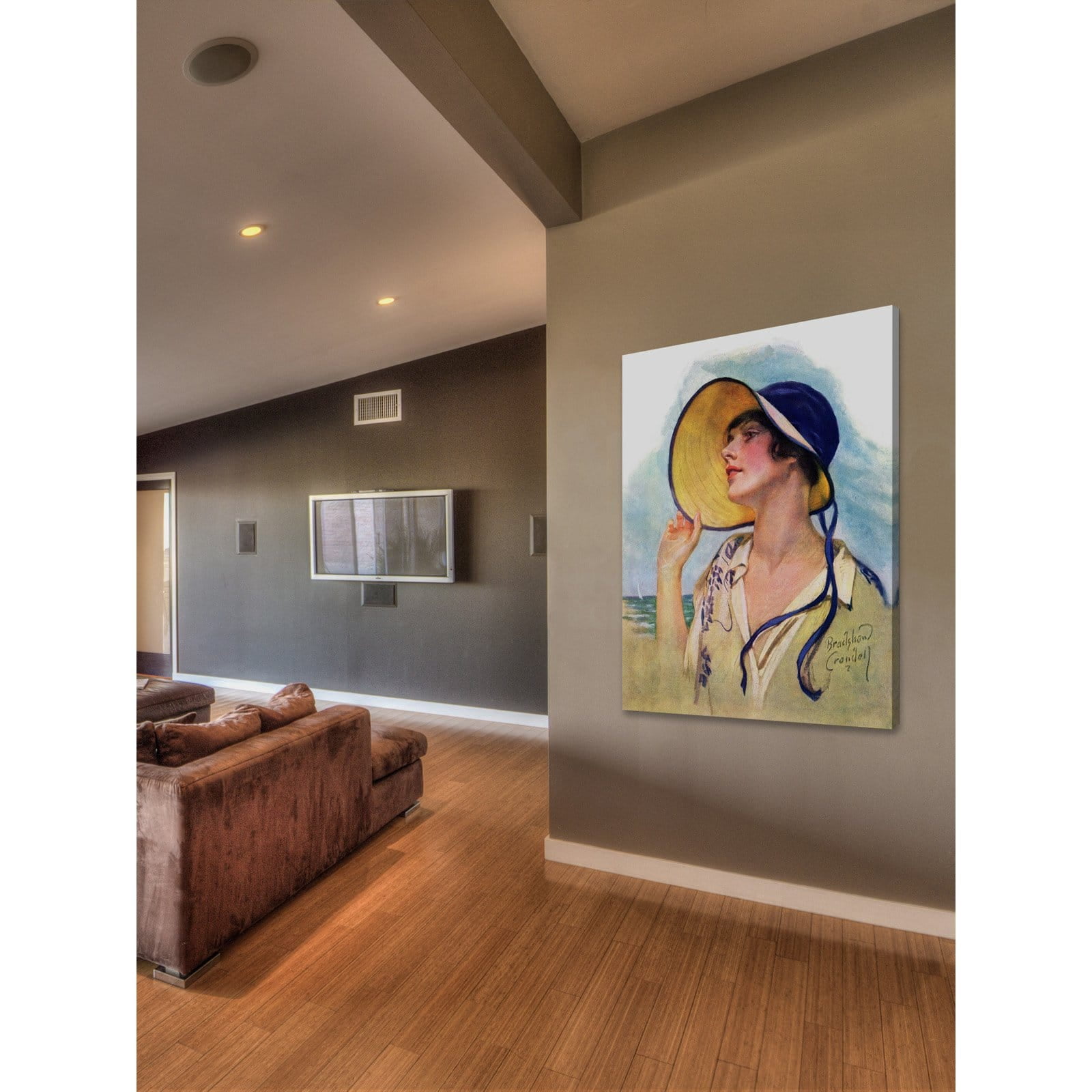 Marmont Hill - "Sun Hat" Painting Print on Wrapped Canvas