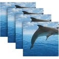 thumbnail image 5 of Coolnut Soft Reusable Satin Table Decorative Napkins, 20x20InX6 PCSFunny Dolphin, Family Dinner Wedding Banquet, Cocktail Party, Kitchen, Birthday Party Washcloth Gift, 5 of 7