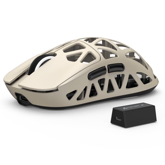 R2 tri-mode programmable mouse, ultra-light magnesium alloy, PAW3950 42000 DPI optical sensor, 8000Hz polling rate
