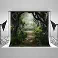 thumbnail image 1 of Fondo de fotografía para niños 150x220 cm Bosque verde con carretera ABPHQTO, 1 of 2