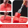 thumbnail image 3 of Wooden Handle Watermelon Fruit Slicing,Portable Stainless Steel Double Ended Fruit Fork Kitchen Gadget(2PCS)kitchen accessories, 3 of 6