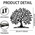 thumbnail image 5 of Tree of Life Art Metal Art Farm Garden Decor Outdoor Garden Fence Decoration Silhouette Decorative Metal Yard Stakes for Farmhouse Backyard Lawn Statue Gifts Patio Decor 9.6x11 inch, 5 of 7