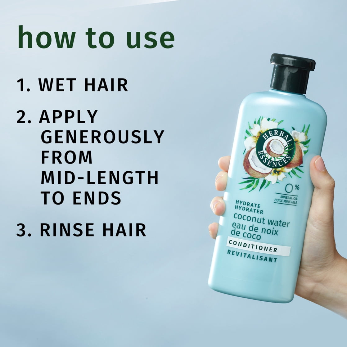 (6 pack) Herbal Essences Classics Hydrate Coconut Water & Jasmine Conditioner, for All Hair Types, 13.5 fl oz