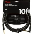 thumbnail image 5 of Fender 10-Foot Deluxe Instrument Cable, Straight-Angled, Black Tweed - 2 Pack, 5 of 5