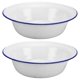 thumbnail image 1 of 2pcs Enamel Bowl Household Enamel Bowl Vintage Enamelware Basin Kitchen Enamel Bowl, 1 of 4