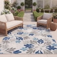 thumbnail image 5 of SAFAVIEH Cabana Georgiana Floral Indoor/Outdoor Area Rug, Grey/Blue, 5'3" x 7'6", 5 of 17