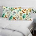 thumbnail image 4 of Spring Botanical Throw Pillow Covers, Watercolor Leaves Floral Rustic Cream Soft Breathable Pillow Cases with Invisible Zipper for Sleeping, Toddler Pillowcases for Couch Bed Sofa Chair 12x20 Inches, 4 of 9