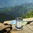 thumbnail image 4 of Copa de boca de acero inoxidable, copa de agua plegable para viajes al aire libre, copa telescópica portátil, copa de vino de Metal Wmkox8yii jkg6119, 4 of 9