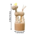 thumbnail image 2 of Yvsxxv Movable Wooden Horse Puppet Figurine, Handcrafted Desktop Home Decor, 2 of 7