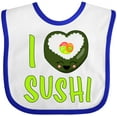 thumbnail image 3 of Inktastic I Love Sushi- Cute Boys or Girls Baby Bib, 3 of 4