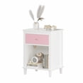 thumbnail image 3 of 26.77 '' H Mesa de madera con un cajón un estante para niños, adultos, Rosa + Dorado manija, 3 of 5