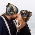 thumbnail image 5 of Pofeuu Fiery Skull Trio Print Beanie Hat for Men Women Knit Winter Hat Warm Cuffed Skull Beanie Slouchy Soft Unisex, 5 of 6