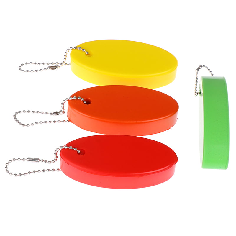 Foam Floating Buoyant Keychain For Water Sports Swimming Oval Keyring`xh 