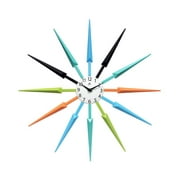 Infinity Instruments 15555MC Mid Century Modern 24 Inch Wall Clock, Multicolor