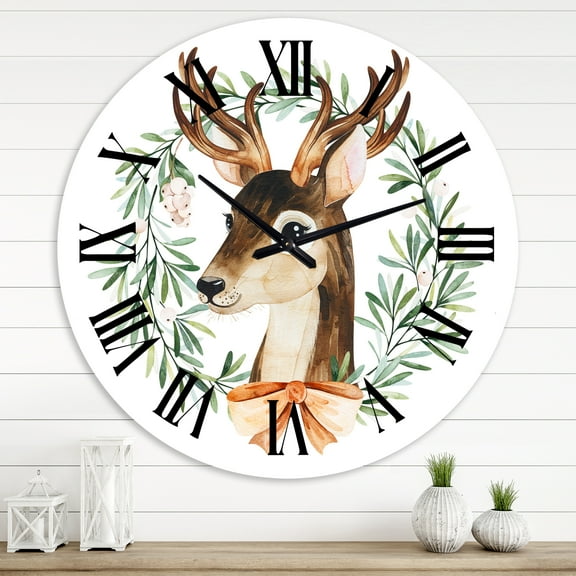Designart 1 in Quartz Farmhouse Wall Clock