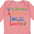 thumbnail image 4 of Inktastic Iowa Grandma Grandpa Loves Me Boys or Girls Long Sleeve Baby Bodysuit, 4 of 5