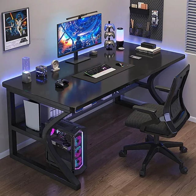 31-pulgada negra small computer escritorio ideal para para oficina en casa dormitorio writing y study-a moderno work mesa para both home y oficina